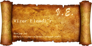 Vizer Elemér névjegykártya